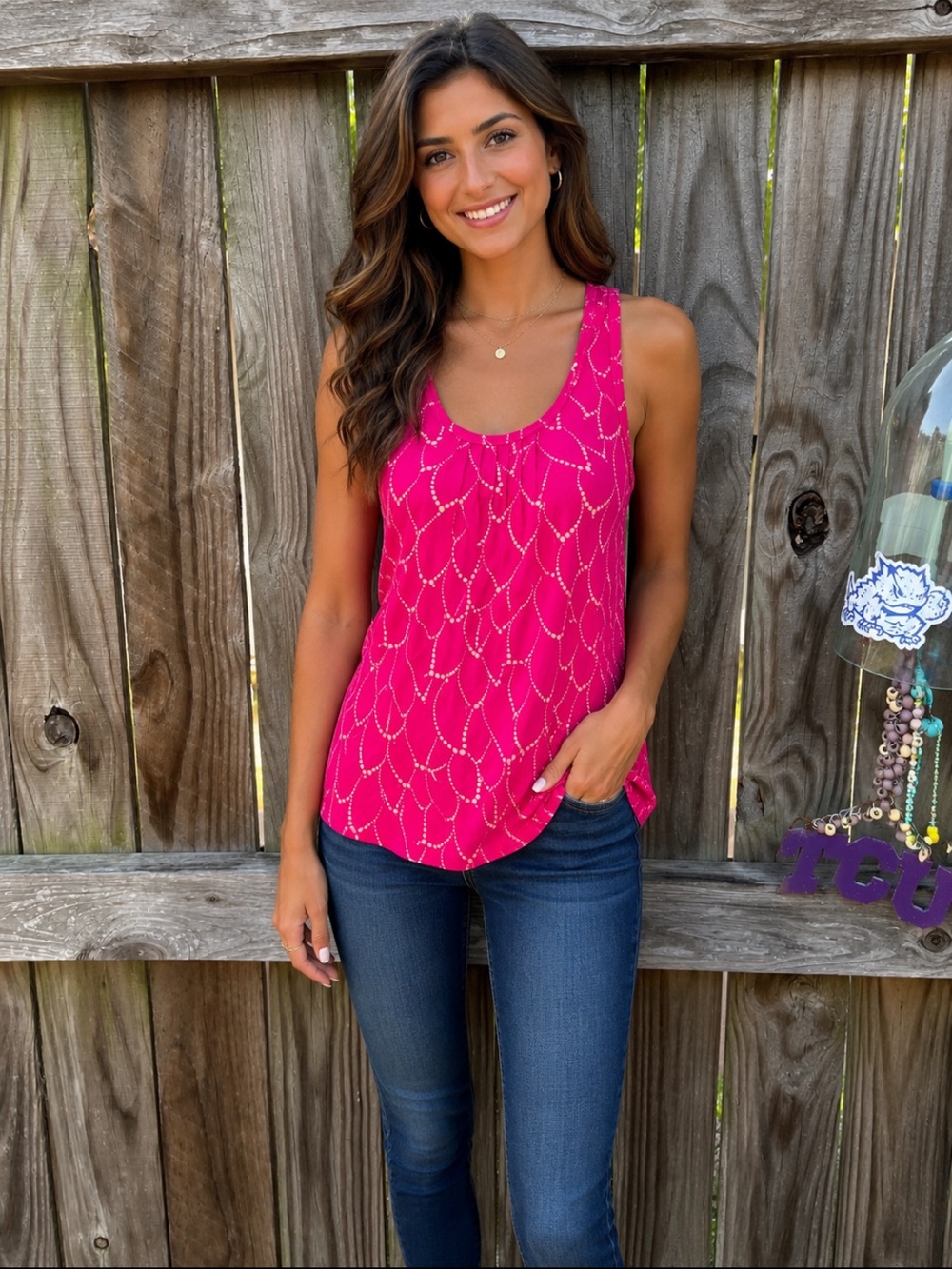 Robert Graham Women’s Lady of Leisure Pink Sleeveless Tank Top